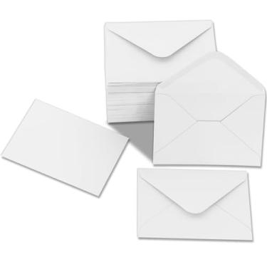 Imagem de Pacote com 100 envelopes de vale-presente 10 x 7 cm Mini envelope 120 GSM envelope branco para cartão de visita pequeno envelope para vale-presente