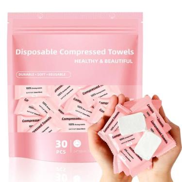 Imagem de Toalha facial descartável comprimida MISHCHI Thicker 30 PCS