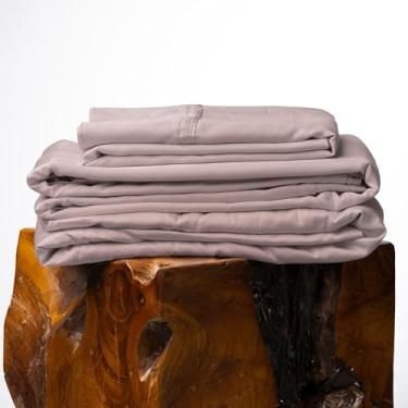 Imagem de Olive + Crate Conjunto de lençóis de eucalipto – Lençóis refrescantes para pessoas com sono quente – liocel tencel 100% orgânico – Queen Size – hipoalergênico, absorvente de umidade – bolsos profundos