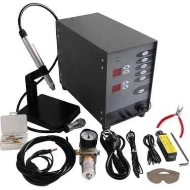 Imagem de Kit De Soldador De Joias Permanente, Máquina De Solda De Ponto De Arco De Tungstênio De Pulso Soldagem Soldável De Ouro Maciço, Alumínio, Titânio E Ortodontia Para Restauração De Joias