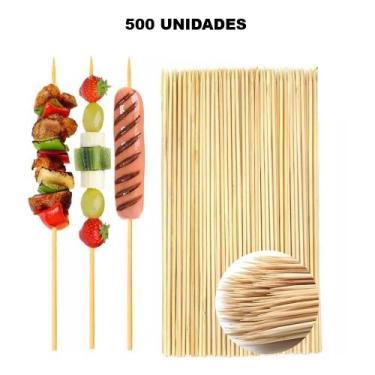 Imagem de 400 PalitoS Espeto Bambu 30cm P/ Churrasco Buffet Eventos Restaurante 