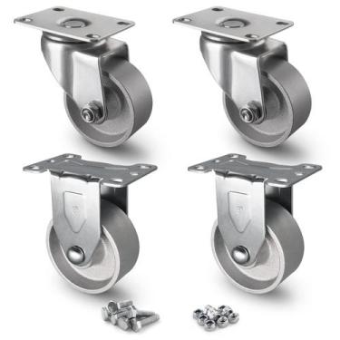 Imagem de Conjunto de rodízios Handsammu 3 em aço fundido industrial de 1400 lib