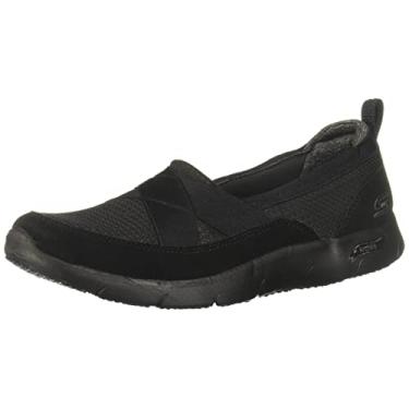 Imagem de Skechers Feminino, ajuste de arco refinado - Oceanic Slip-On, Preto, 8