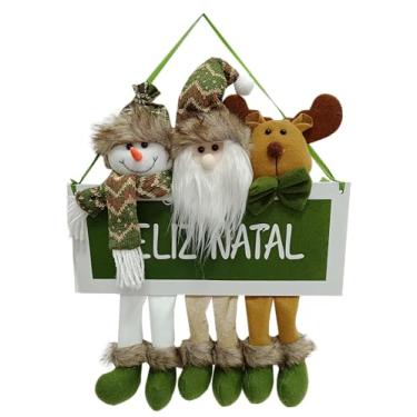 Imagem de Placa Feliz Natal Trio Boneco Xadrez/VD