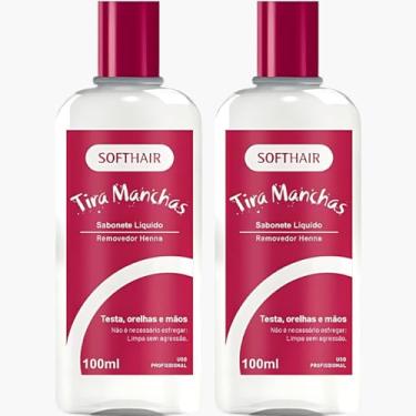 Imagem de Kit 2X Sabonete Liquido Tira Manchas Removedor Henna Testa Orelhas E Mãos Suaveness Soft Hair 100ml