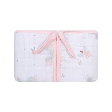 Imagem de Paninho De Boca Papi Soft C/Prendedor De Chupeta Est 40Cm X 40Cm Contem, 2 un, Arco de Flores, Rosa