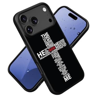 Imagem de ZXHSBROK Capa para iPhone 17 Pro Max, silicone fino premium com forro de microfibra macio antiarranhões, capa protetora à prova de choque para iPhone 17 Pro Max de 6,9 polegadas, cruz cristã de Deus