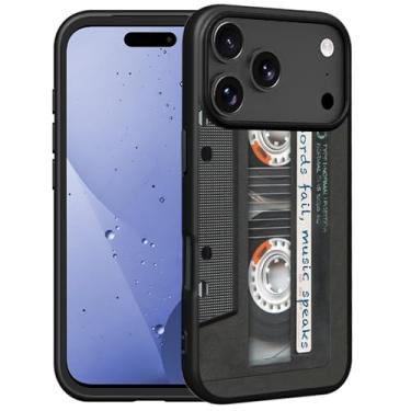 Imagem de FQTBCEARI Capa para iPhone 17 Pro Max, capa fina de silicone com forro de microfibra macio antiarranhões, capa protetora à prova de choque para iPhone 17 Pro Max de 6,9 polegadas - Rádio retrô