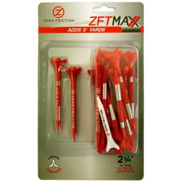 Imagem de Zero Friction Camisetas de golfe unissex MAXX 3-Prong 2-3/4, vermelho/prata (24 camisetas/pacote) vermelha