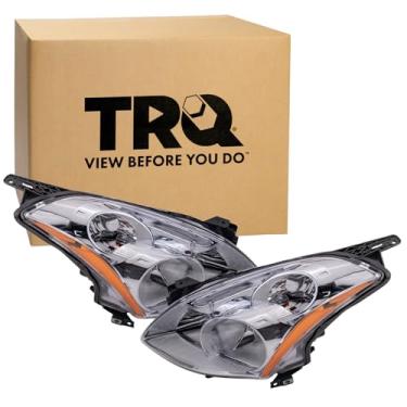 Imagem de TRQ Conjunto de montagem de faróis HID compatível com Nissan Altima Sedan 2010-2012 com luzes de descarga de alta intensidade sem lastro ou lâmpadas NI2502194 NI2503194