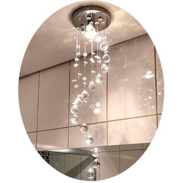 Imagem de Lustre de cristal verdadeiro redondo em espiral 60 cm ILUSTRE CRISTAIS