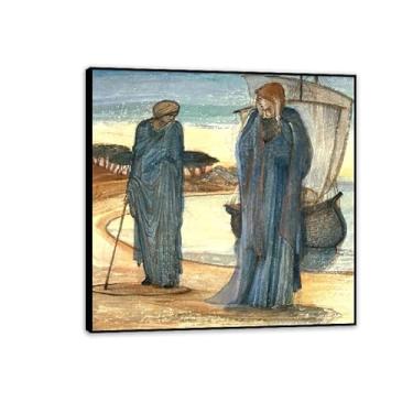 Imagem de SDYJ6GSW Edward Burne Jones Arte de parede The Magic Circle Poster pinturas famosas reprodução de imagens romantismo decoração de parede Edward Burne Jones decoração de casa 60 x 60 cm (24 x 24 pol