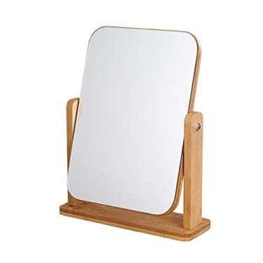 Imagem de TLTDSMY Espelho de maquiagem ajustável giratório de 360 graus para banheiro espelho de maquiagem espelho quadrado de viagem