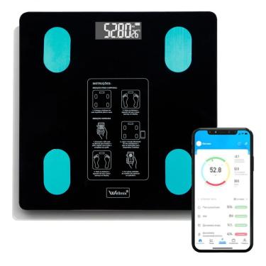Imagem de Balança Digital Bioimpedância 180kgs Aplicativo Bluetooth