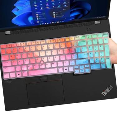 Imagem de Capa de teclado para Lenovo ThinkPad T16 Gen 4/Gen 3 40.6 cm, ThinkPad E16 P16s Gen 3 40.6 cm, ThinkPad L16 Gen 2/Gen 1 40.6 cm Teclado colorido