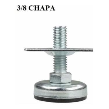 Imagem de Sapata Regulavel P/mÃ³veis 3/8 C/chapa FixaÃÃo 10 Unidades - ferragens