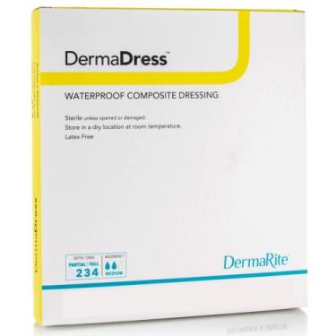 Imagem de Curativo para feridas DermaRite DermaDress à prova d'água 10x10cm