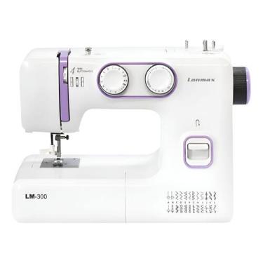 Imagem de Máquina Costura Lanmax Lm-300 Eletrônica 24 Pontos - Cor Branco c/ Lil