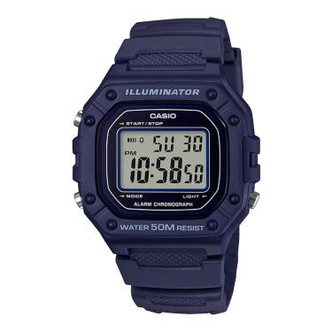 Imagem de Relógio Casio Masculino Ref:W-218h-2avdf Retangular Digital Azul