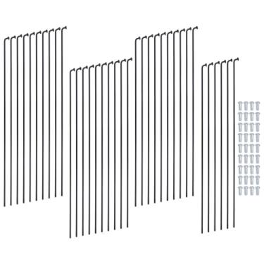 Imagem de Tsnamay 36 unidades de raio de cotovelo de bicicleta de 12 G com tampa de raio, raios de bicicleta de aço carbono preto de 26,4 cm para substituição e reparo de raio de bicicleta de triciclo