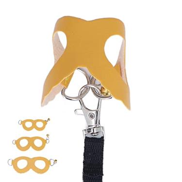Imagem de RiToEasysports Conjunto de Arnês de Couro para Hamster, Colete de Nylon Durável para Animais de Estimação Com Sinos para Caminhada de Cobaia (Amarelo)