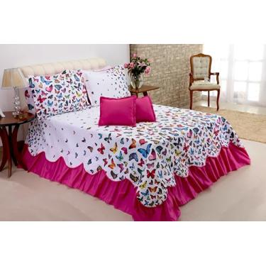 Imagem de Kit Cobreleito Belize Borboletas Solteiro 03 Pçs