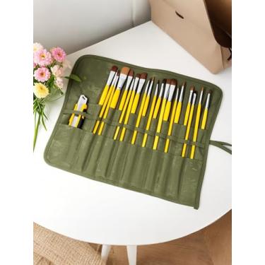Imagem de Suporte de pincel, 22 compartimentos para armazenamento de pincéis de tinta para guache de aquarela a óleo acrílico, 1 pacote