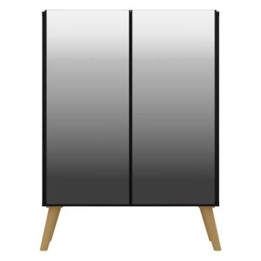 Imagem de Aparador Cantinho do Café e 2 Portas Multimóveis Preto - MULTIMOVEIS