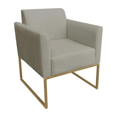 Imagem de Poltrona Base Industrial Dourada Maressa S12 Marrom Rato