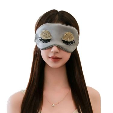 Imagem de Máscara de dormir Luxury Sequin Eyelash Soft Artificial Seda