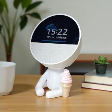 Imagem de Suporte Alexa Echo SPOT. Robert SORVETE - Presente, decoração criativa, música, som, stand de mesa Amazon