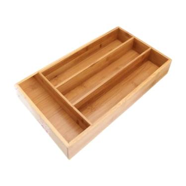 Imagem de Organizador Para Gaveta De Talheres, 4 Compartimentos, Caixa Para Guardar Talheres