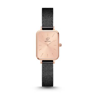 Imagem de Relógio Feminino Preto Casual Quadrado Delicado New Port