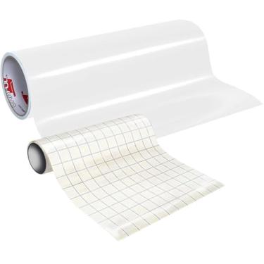 Imagem de ORACAL Rolo de vinil adesivo branco brilhante 651 – Acabamento de longa duração (61 cm x 4,5 m com papel de transferência)
