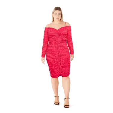 Imagem de City Chic Vestido coquetel feminino plus size - Esmeralda, Rosa pop., 25 Plus Size