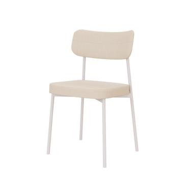 Imagem de Cadeira Mynna Fixa C/4 Pes 525 X 470 X 790 Mm C/1 Un Pés Brancos. Corriente Areia Corriente Areia