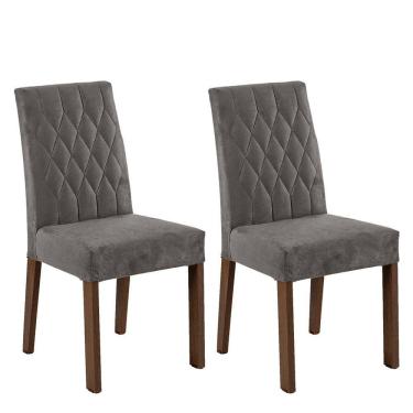 Imagem de Kit 2 Cadeiras De Jantar 4256 Rustic/silver Madesa Rustic/silver