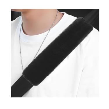 Imagem de Yourkar Capa de cinto de segurança de carro de 4 peças, protetor de cinto de segurança automático macio para uma condução mais confortável, almofada de pescoço de ombro de pelúcia quente adequada para