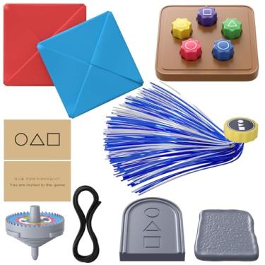 Imagem de LYEON Gonggi Korean Game, Squid Korean Traditional Folk Game Set, DDAKJI, Jebi chagi, Gong-gi, Biseokchigi, Paeng-y, Korean Tossing Game Hand Eye Coordination Training Toy Family Travel Games