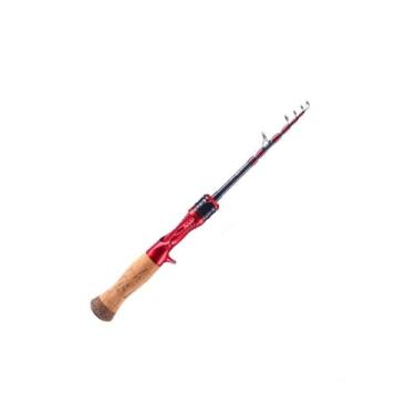 Imagem de Vara de Pesca de Viagem Vara de pesca telescópica bolso, mini vara ultraleve carbono para no gelo em água salgada e doce