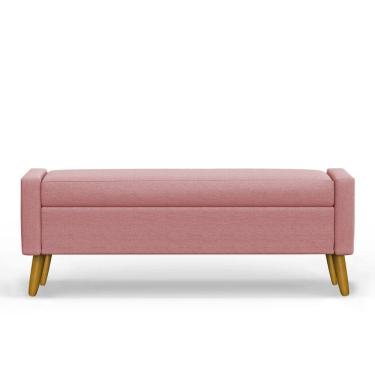 Imagem de Recamier Bau Paris 1,40m Suede Rose - Inova Decor