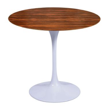 Imagem de Mesa Saarinen Redonda Pau Ferro 137cm - Base Branca