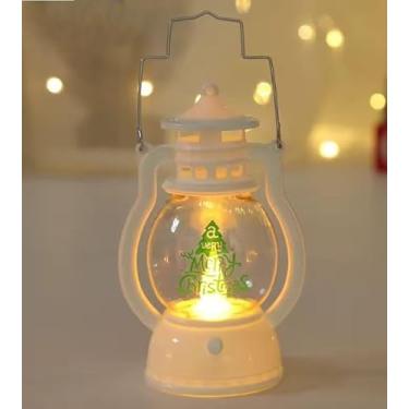 Imagem de Lanterna Decorativa de Natal com Luz LED, Enfeite Luminoso, 4 Modelos Natalinos – 12,6 cm (Árvore de Natal)