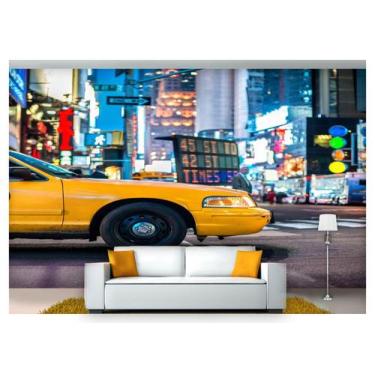 Imagem de Papel De Parede Cidade Time Square Ny Taxi 3D 6M² Ncd202 - Você Decora