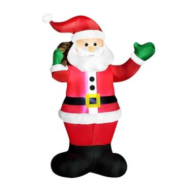 Imagem de Sclmgo Papai Noel Inflável de Natal de 1,80 M com LED Embutido para Jardim, Ambientes Internos E Festas de Fim de Ano.