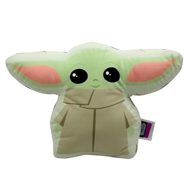 Imagem de Zonacriativa – Almofada Baby Yoda Star Wars The Mandalorian | Formato Temático, Veludo Aveludado e Enchimento em Fibra