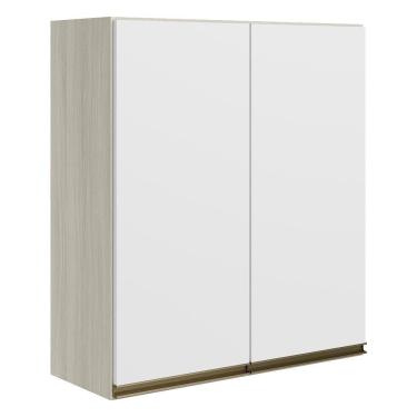 Imagem de Armario Aereo 2 Portas Mdf 60 Cm Kali 12205 Bianco Toq Branco Uv Nicioli Bianco Toq Branco Uv
