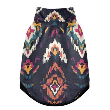 Imagem de SEHANY Casaco vintage Bohemia para cães pequenos, super quente, à prova de vento, jaqueta de inverno, macia, aconchegante para animais de estimação, moletom para clima frio na neve com furo na trela