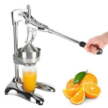 Imagem de VBESTLIFE Espremedor de Frutas Manual, Espremedor de Frutas Cítricas de Aço Inoxidável Resistente Com Base Espessada Em Forma de u para Laranja, Limão, Toranja, Tangerina