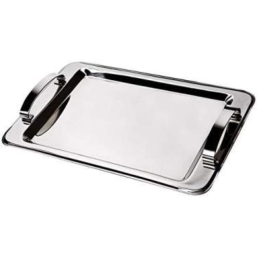 Imagem de Bandeja Retangular, com Alça, 37 cm, Inox, Euro Home